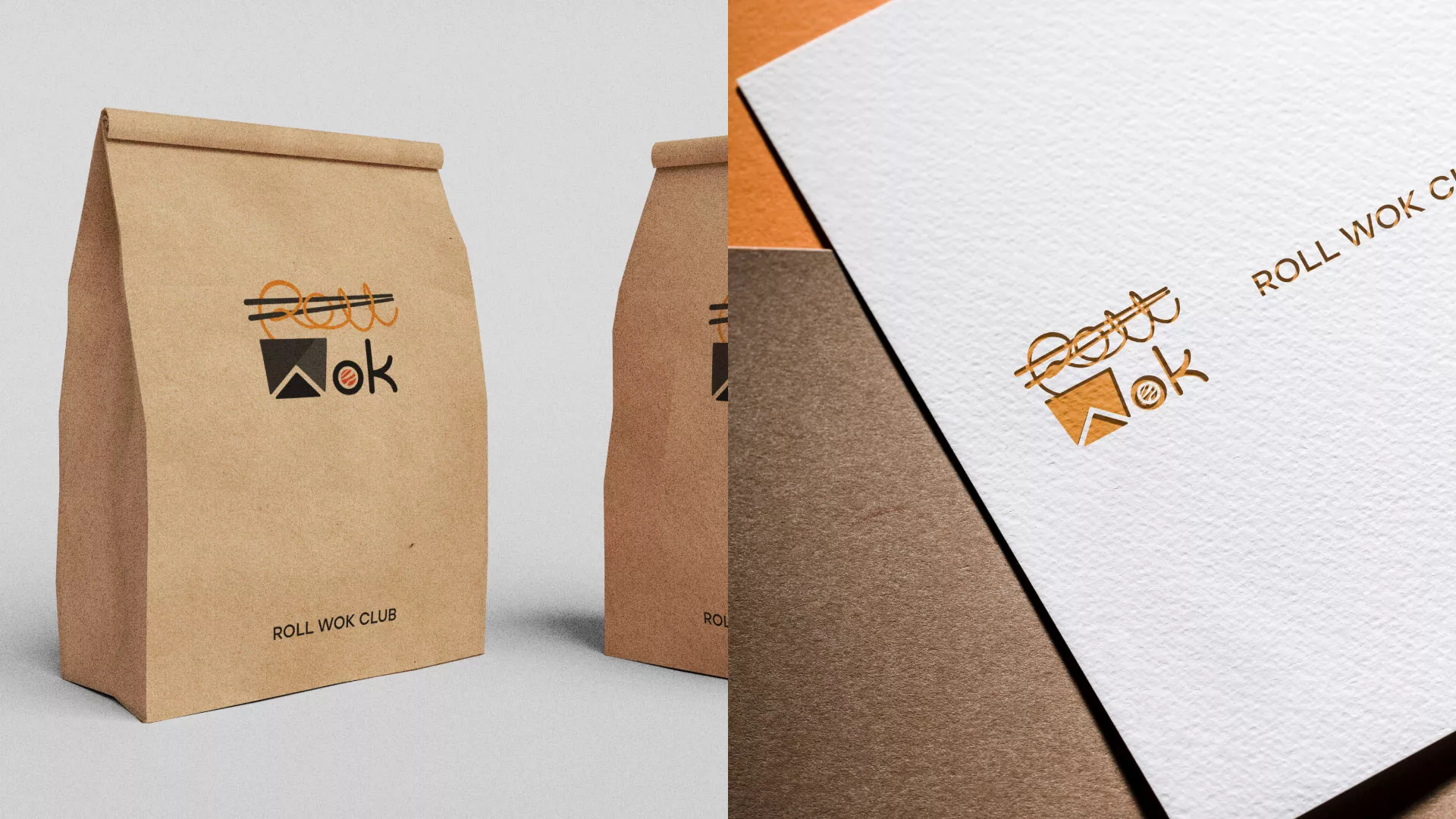 Разработка логотипа суши-бара «Roll Wok Club» в Шагонаре